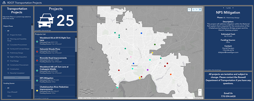 Transportation Projects Map